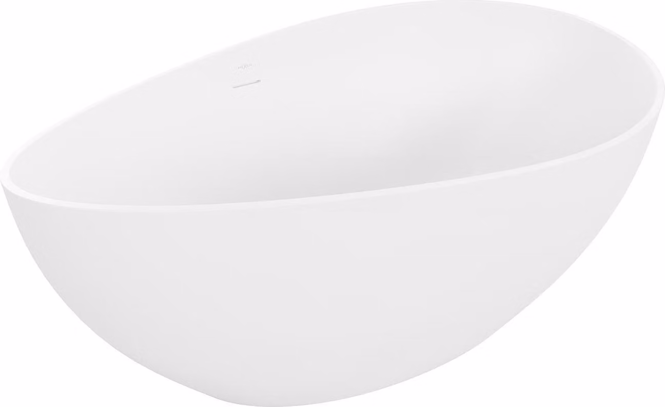 Mexen Parma vasca da bagno autoportante in conglomerato 160 x 95 cm, bianco opaco - 57231609500