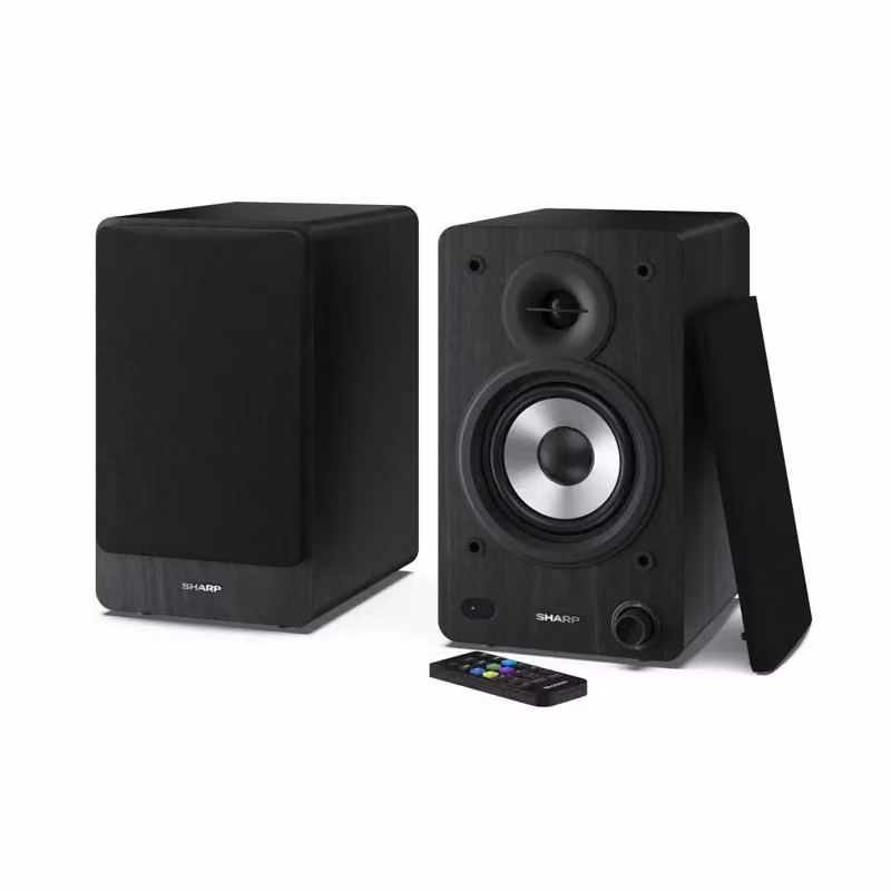 Altoparlanti da scaffale Sharp a 2 vie con Bluetooth, 60 W, nero - SHACPSS30BK – 2