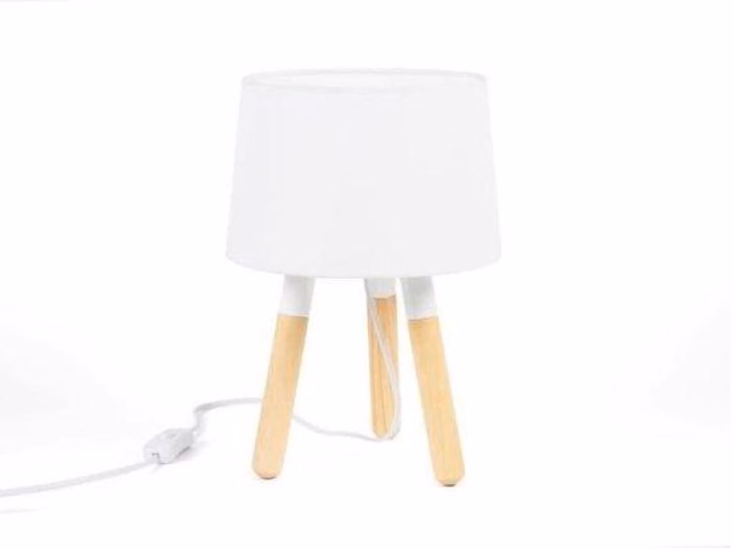 Lampada da tavolo a treppiede in legno - Lumineo