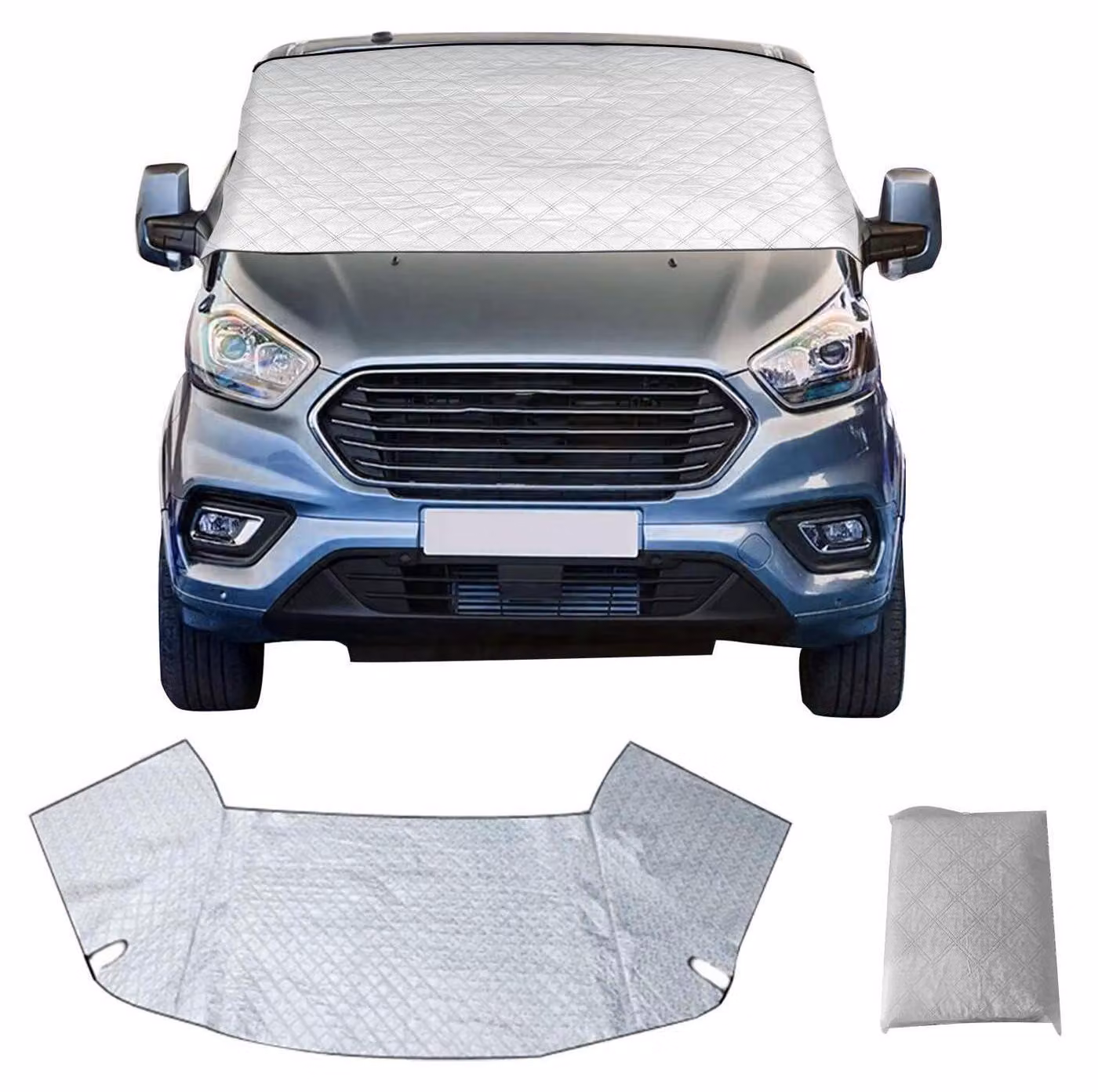 Copertura termica per parabrezza, compatibile con VW T6 dal 2016 al 2022, colore argento