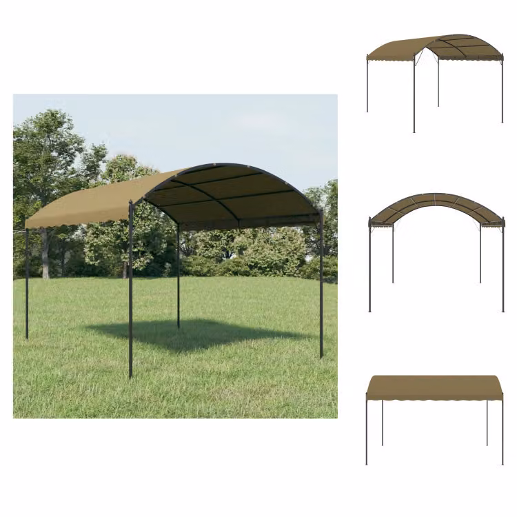 vidaXL Pavillon 4x3x2,6 m Taupe 180 g/m² - Pavillons & Partyzelte