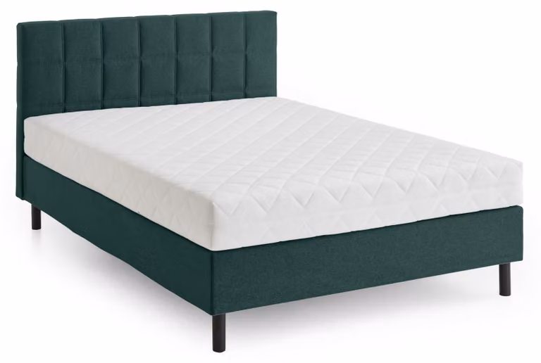 Letto contenitore 120x200 cm con materasso TFK H3, colore verde