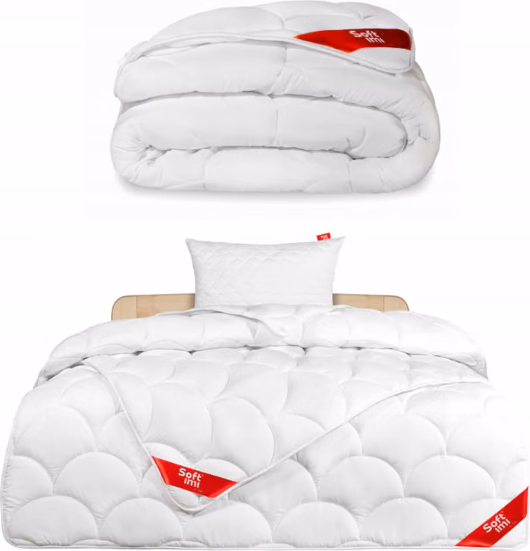 Softimi | Piumino invernale - 140x200 cm - Piumino - Antiallergico - Morbido e caldo - Piumino da letto - Lavabile a 60 °C
