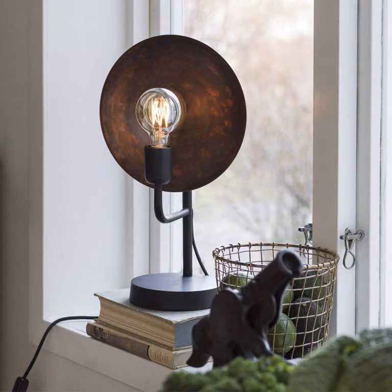 PR Home Lampada da tavolo Upptown, Nero, Soggiorno / Sala da pranzo, Metallo, Vintage, Lampada da tavolo