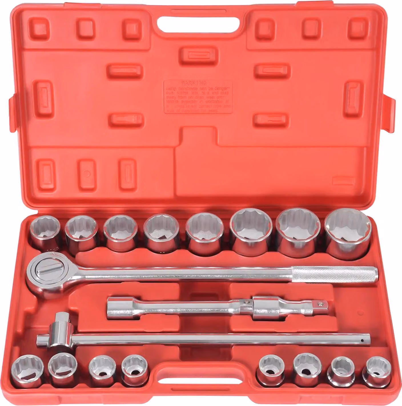 Set di chiavi a bussola, 21 pezzi, design resistente ed ergonomico, come da immagine