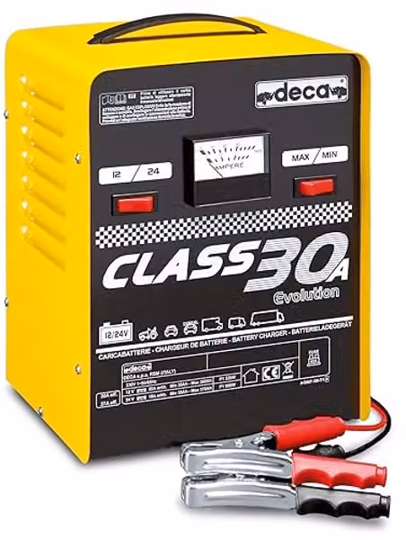 Caricabatteria Deca Class 30A Giallo con Tensione di Carica 12 e 24 V