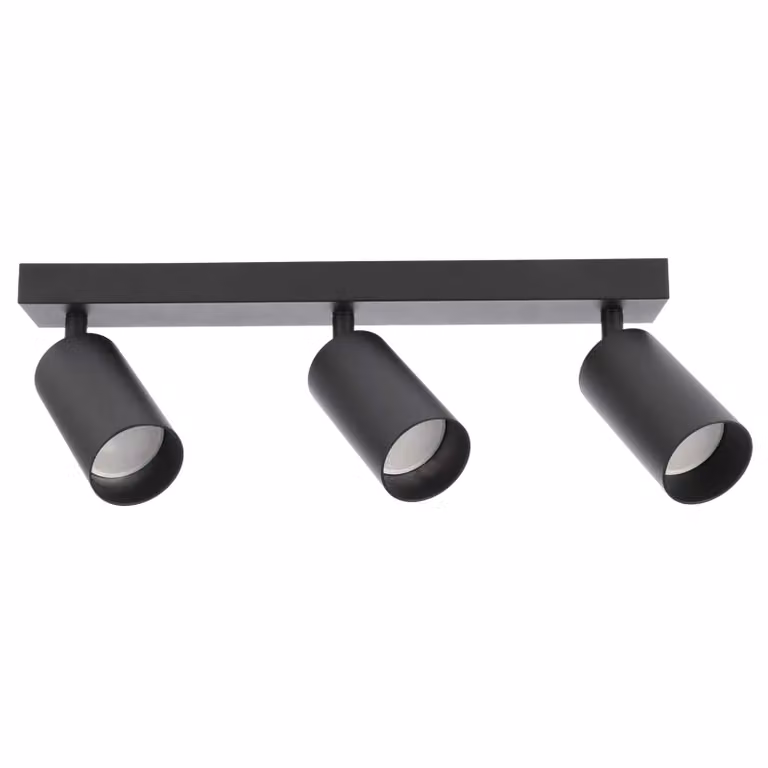 Faretto a soffitto MALGA 3 nero 3 luci 3x GU10 EDO777349 EDO