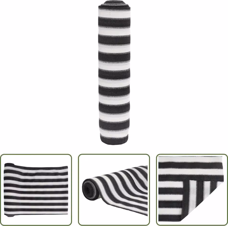 Il paravento Living Store antracite e bianco 1,5x10 m HDPE 150 g/m²