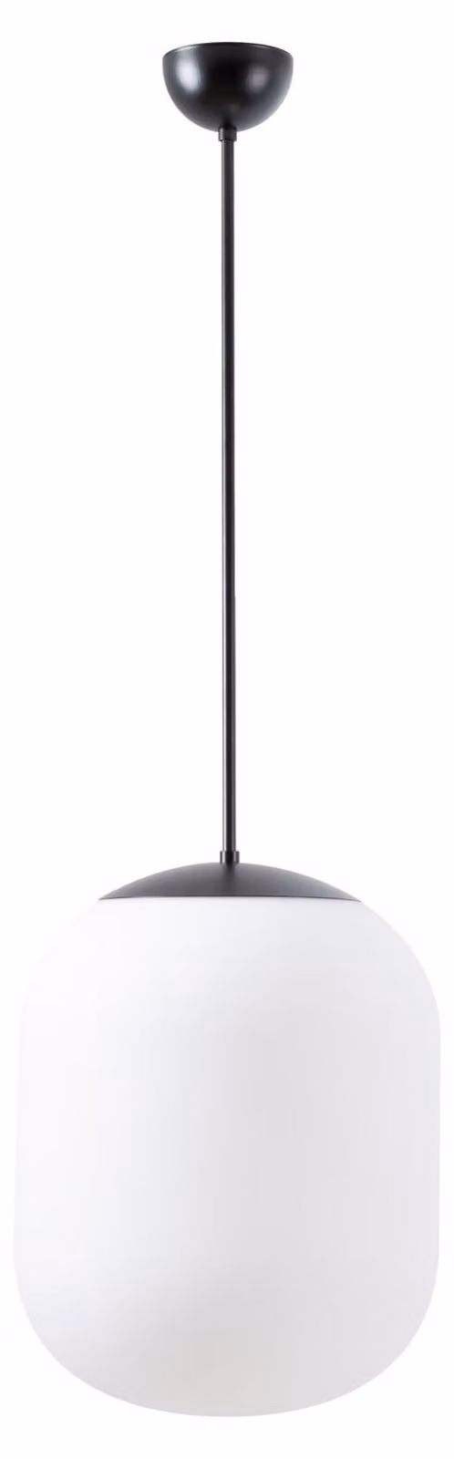 OSMONT TAN58106 TANIA P1 apparecchio a sospensione in vetro bianco/nero IP40 100W E27