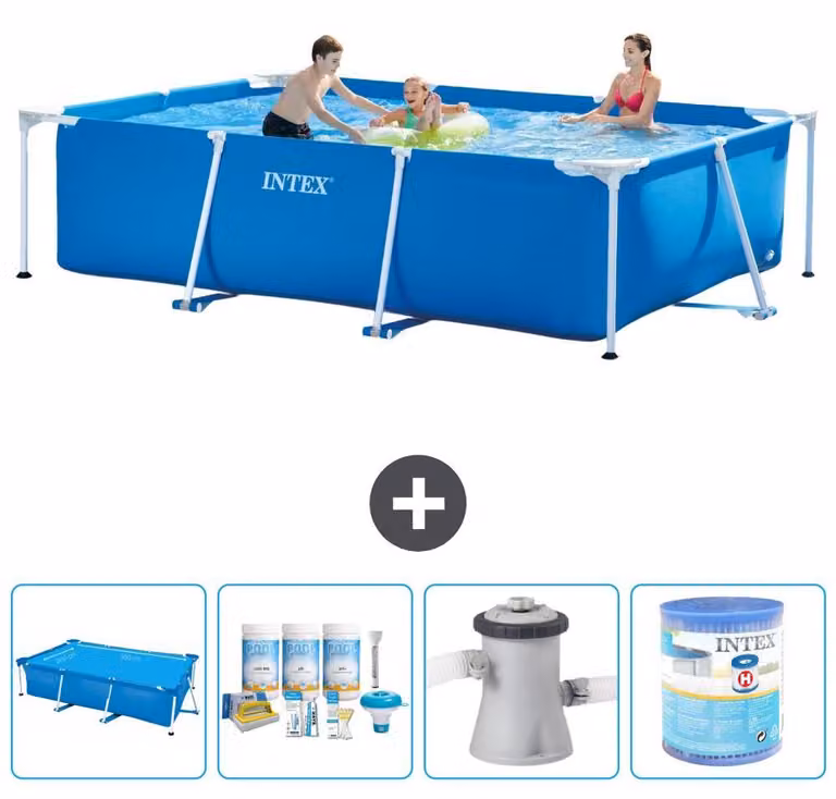 Piscina fuori terra rettangolare - 300x200x75 cm - 5 pezzi - Modello S30149