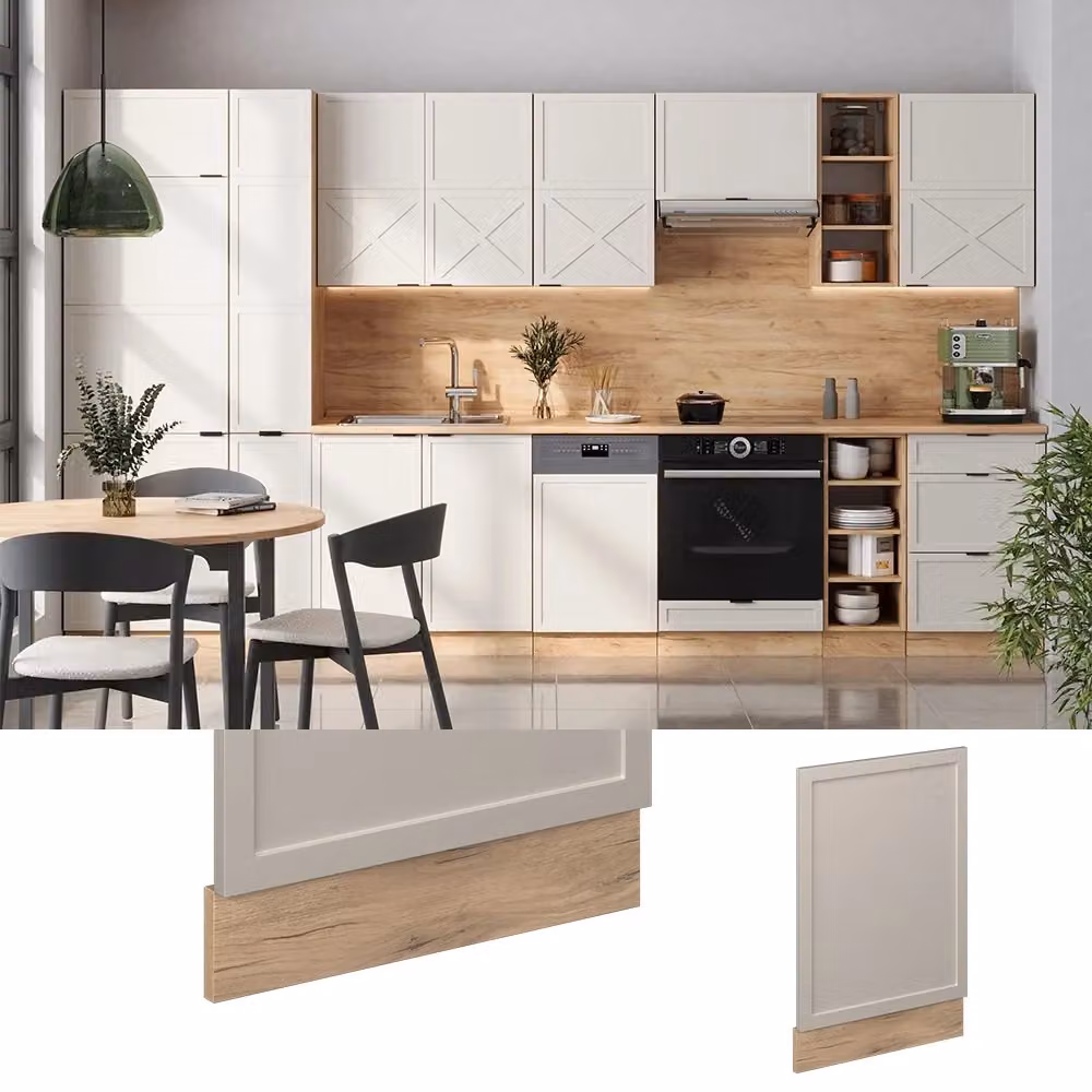Pannello frontale Vicco Fame-Line Grigio Beige Rovere dorato e Antracite, Larghezza: 45 cm – 2