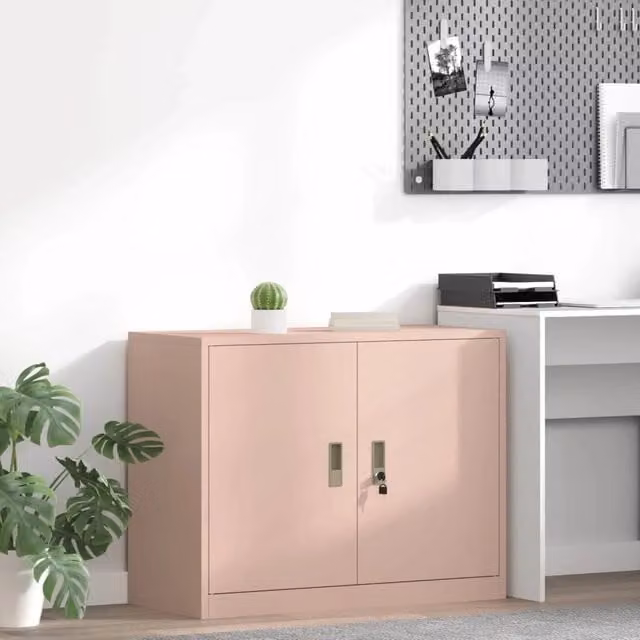 Armadio Rosa 90 x 40 x 70 cm Acciaio 891635