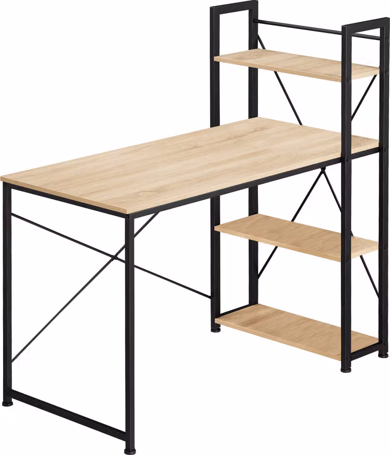 tectake® Scrivania per computer Hershey 122 x 61 x 120 cm