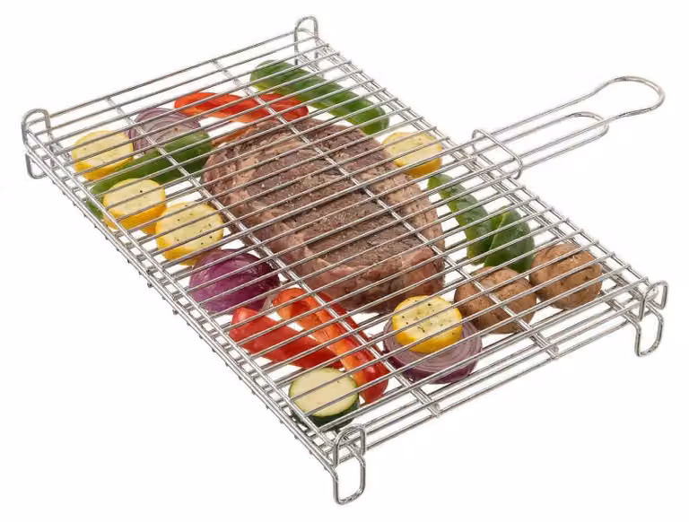Griglia da esterno, dimensioni 65 x 40 cm, acciaio resistente alla corrosione, ideale per l'uso in giardino