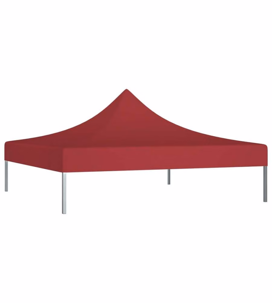 Tetto per Tendone per Feste 3x3 m Rosso Borgogna 270 g/mq