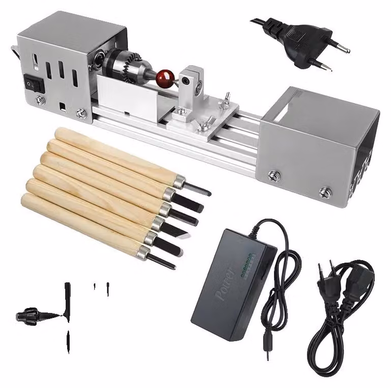 Mini tornio da legno, 8000 giri al minuto, controllo di precisione, 220V
