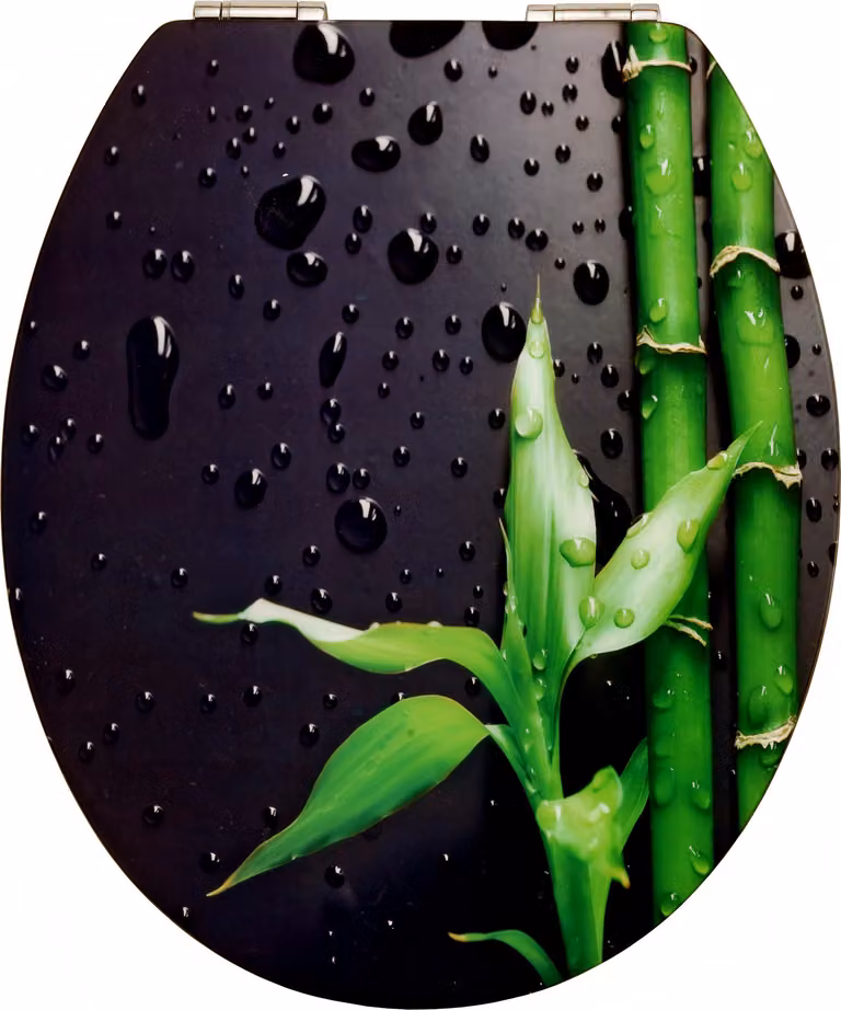 CORNAT Art of Acryl Sedile WC, superficie in acrilico lucido, anima in legno, nero pianoforte, KSDSC304
