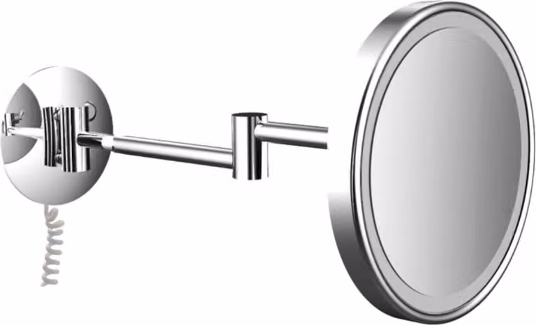 emco LED miroir de rasage et de maqu'illage, à deux bras, avec câble spiralé, chromé, 109406013, 109406013