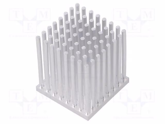 1 x Radiatore: stampato, larghezza: 30 mm, lunghezza: 30 mm, con nervature naturali, altezza: 33 mm, modello PO30-30-33-AL
