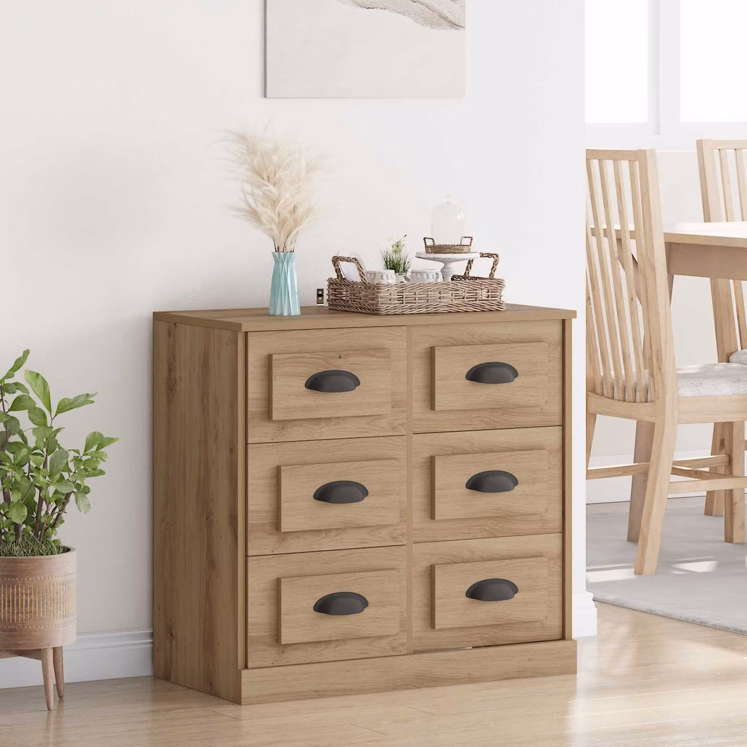 Credenza in stile rustico vidaXL in rovere marrone L: 70 cm, P: 35,5 cm, H: 67,5 cm