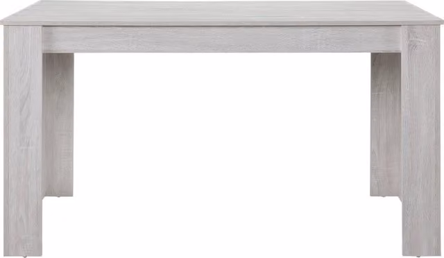 Tavolo da pranzo Nora en.casa per 6 persone, effetto rovere bianco, L: 140 cm, P: 77 cm, H: 90 cm