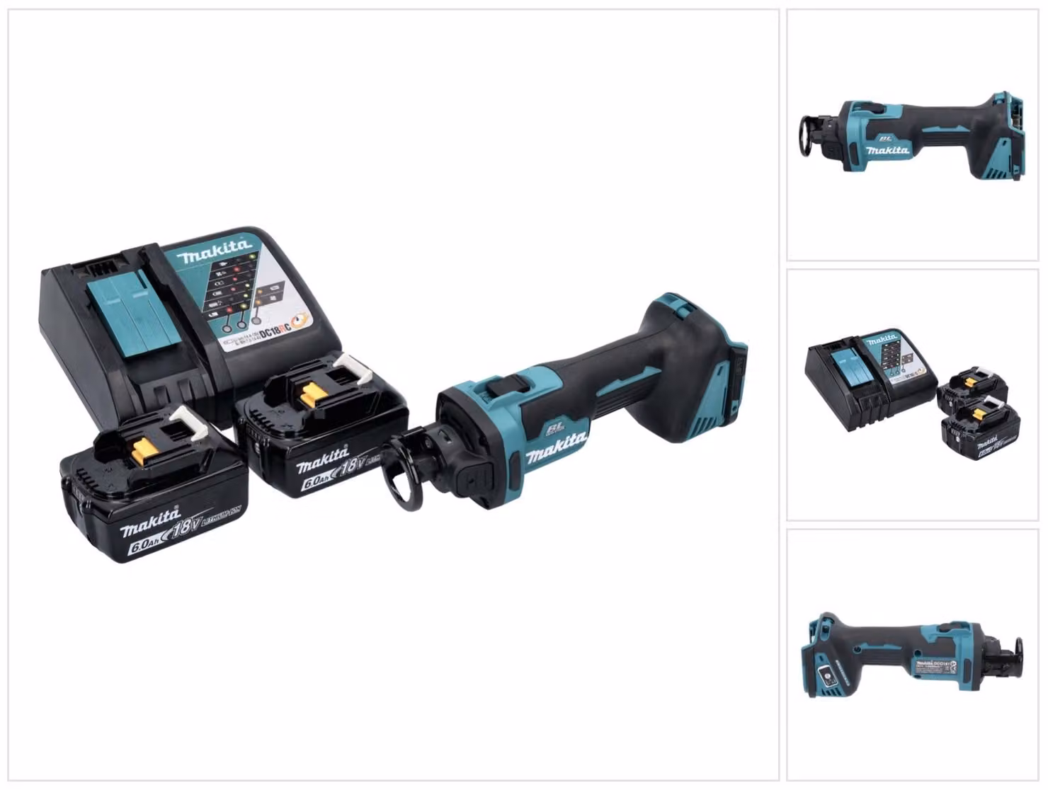 Fresa rotante a batteria Makita DCO 181 RG 18 V 32000 rpm brushless + 2x batteria ricaricabile 6,0 Ah + caricabatterie