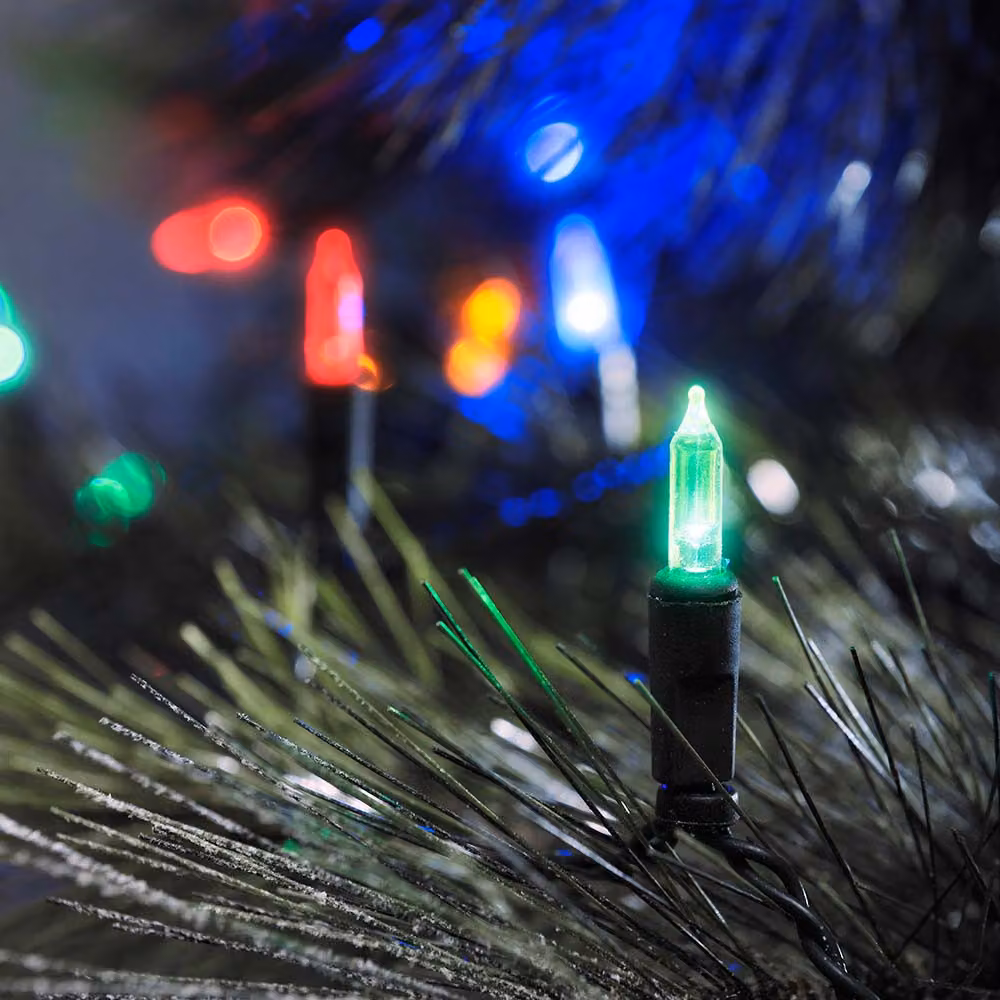 Konstsmide - Mini catena luminosa a LED, 120 diodi colorati, trasformatore esterno 24 V, cavo verde; 6060-500