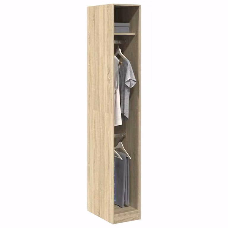 Armadio a muro vidaXL in legno MDF color rovere con ante a battente, L/P/H: 50 x 30 x 200 cm