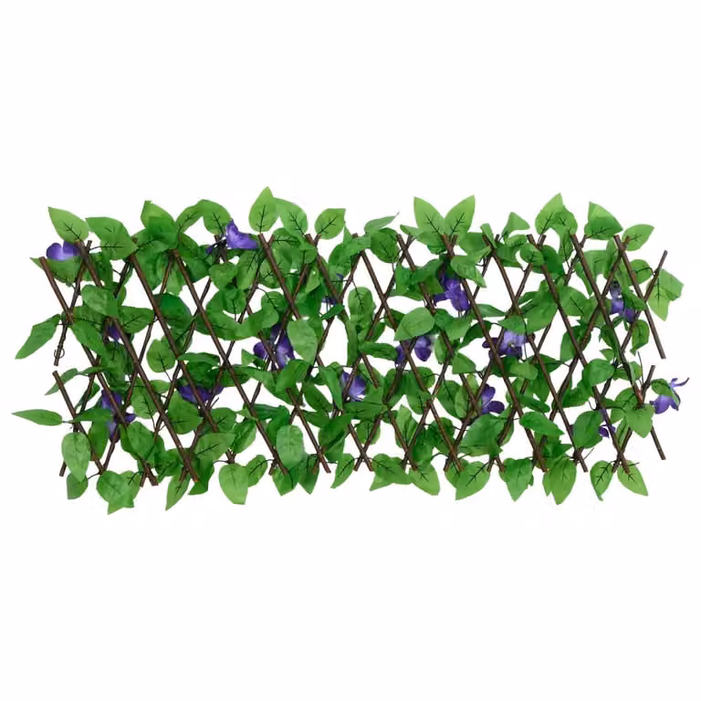Traliccio con edera artificiale allungabile verde 180x20 cm