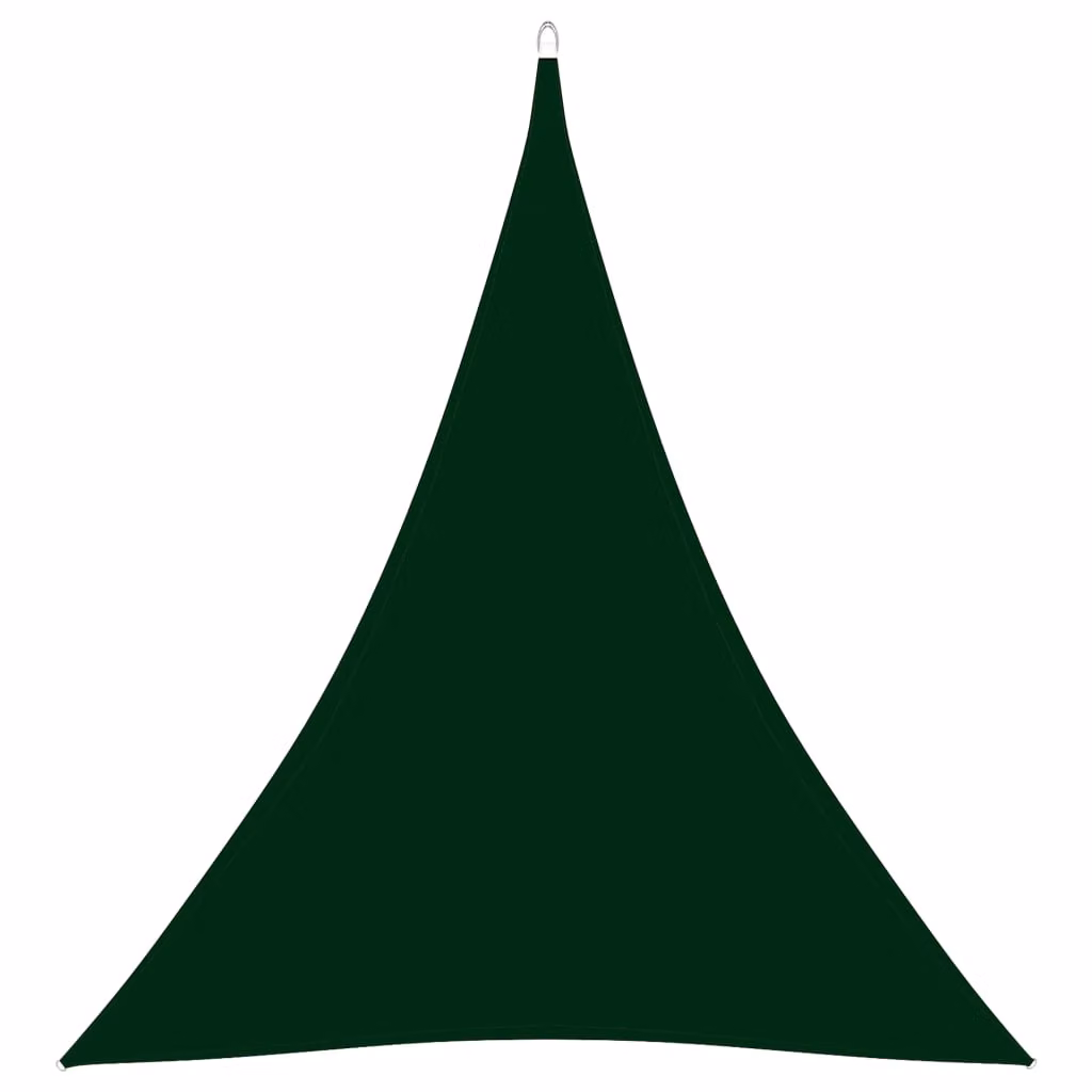 The Living Store Tenda da sole in tessuto Oxford triangolare 5x6x6 m Verde scuro