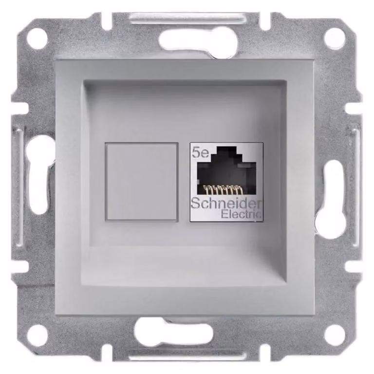 Presa di rete Cat.5e UTP senza cornice, in alluminio Schneider Asfora EPH4300161/SCH