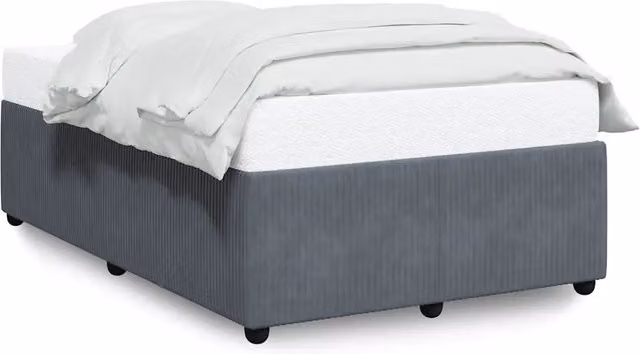 Letto matrimoniale | Letto per adulti | Giroletto senza Materasso Grigio Scuro 120x200 cm Velluto