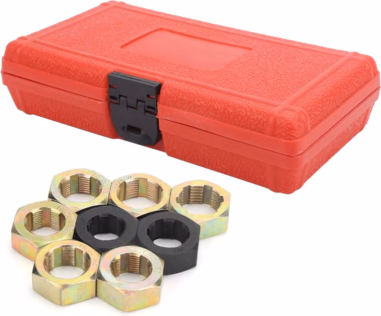 kit di riparazione della filettatura delle viti in 8 pezzi per il mandrino dell'assale, Acciaio al carbonio metrico frazionato, con valigetta portatile per la conservazione degli utensili