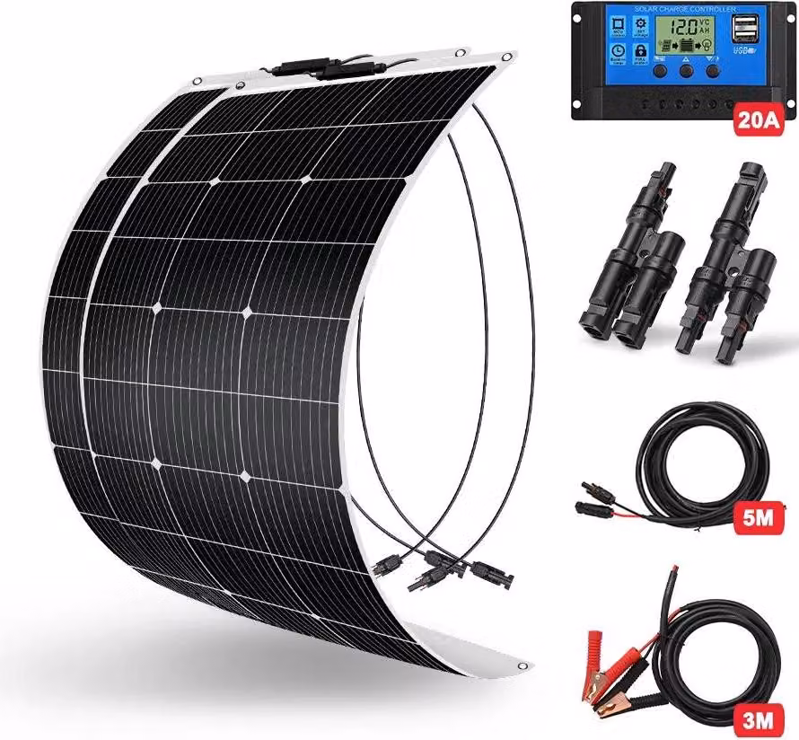 Pannello solare, design flessibile, alta efficienza, set da 200W