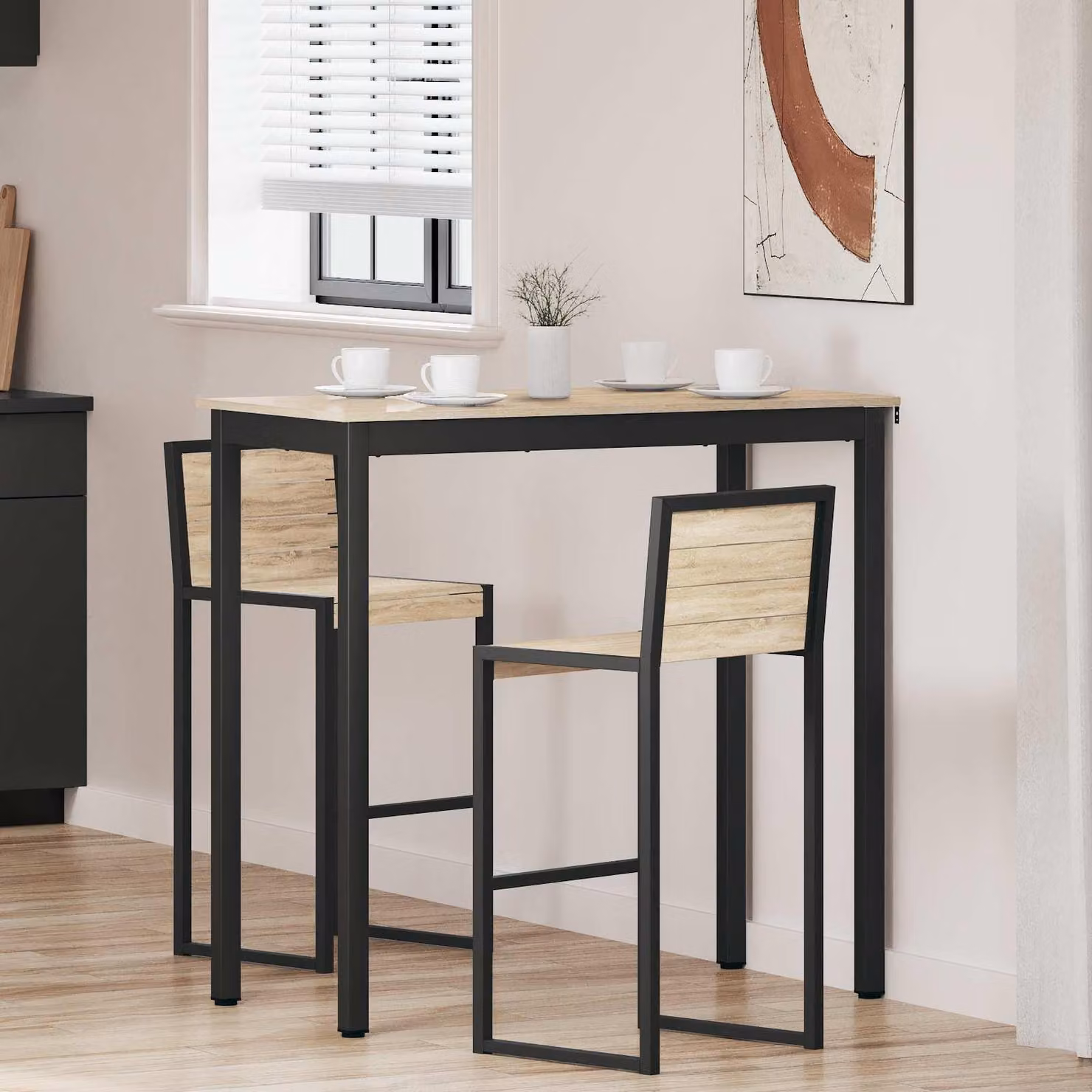 Maison Exclusive - Tavolino alto in materiale derivato dal legno, rettangolare