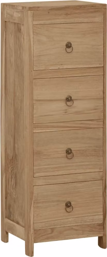 The Living Store cassettiera 40x30x100 cm in teak massiccio