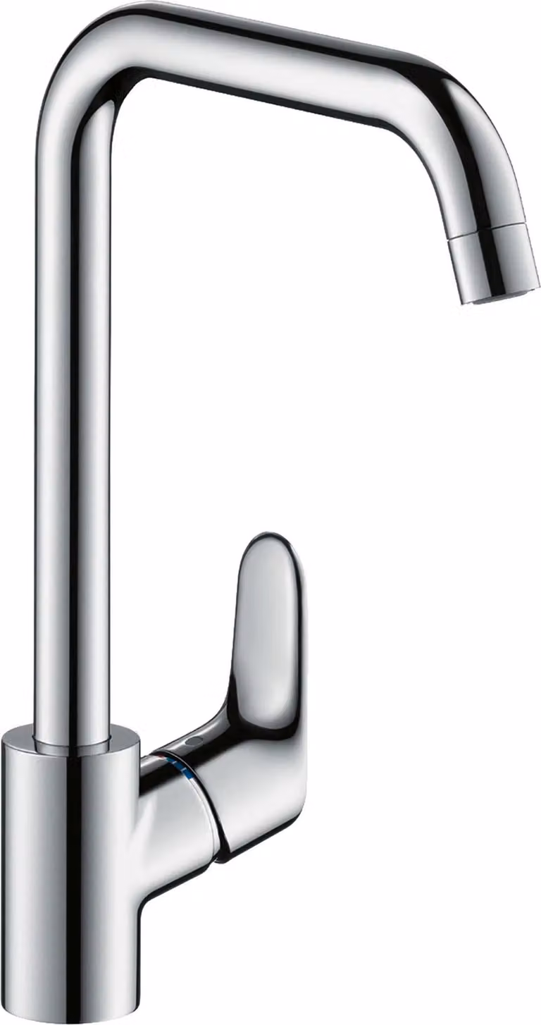 Miscelatore per lavello hansgrohe Focus con bocca girevole cromata, 1 pezzo.