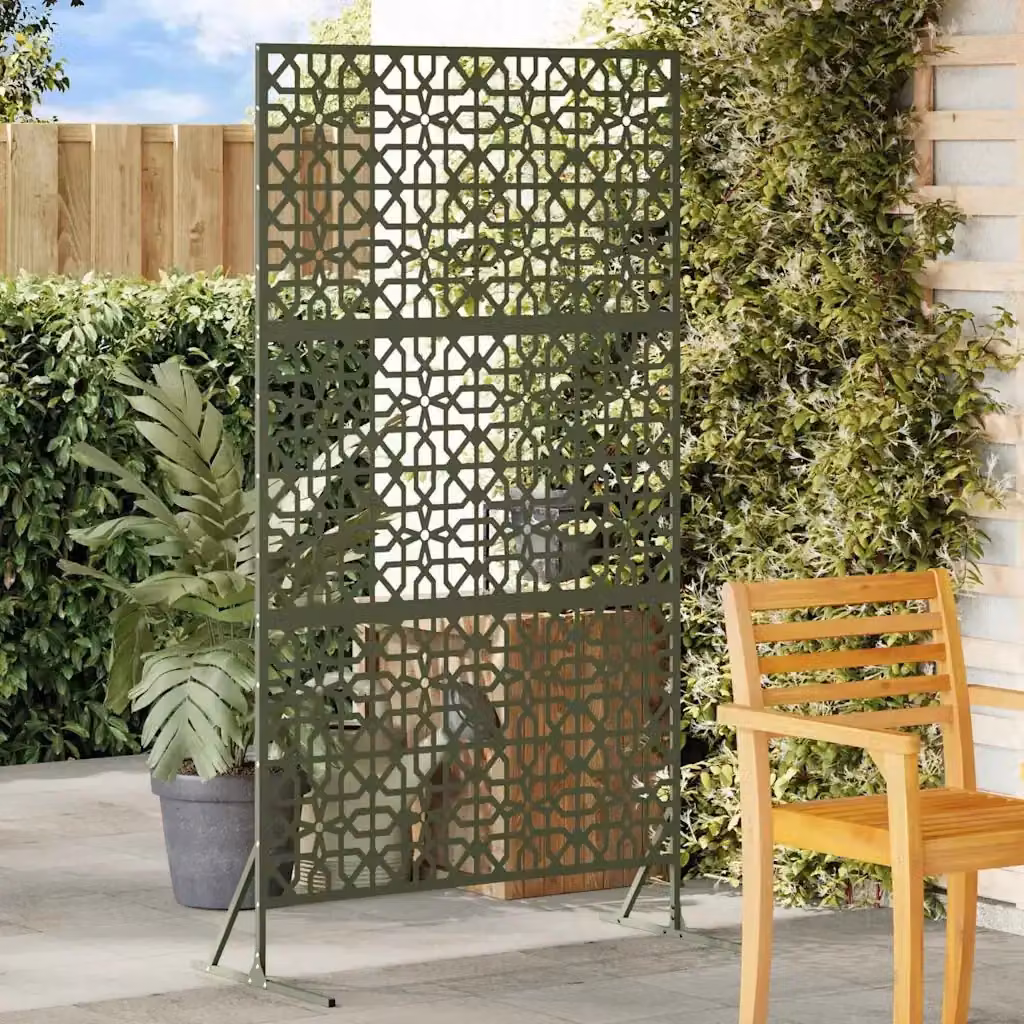 Paravent Schermo per Privacy Oliva in Acciaio L: 100 cm, P: 50 cm, H: 180 cm CFW2897780 – 2