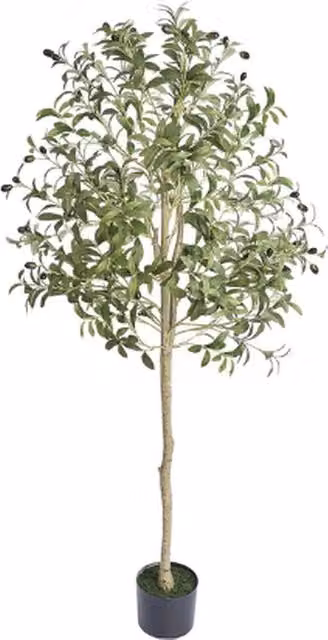 Pianta artificiale - Albero artificiale - Albero di olivo - Pianta artificiale per interni - Pianta artificiale per esterni - Verde - 155cm