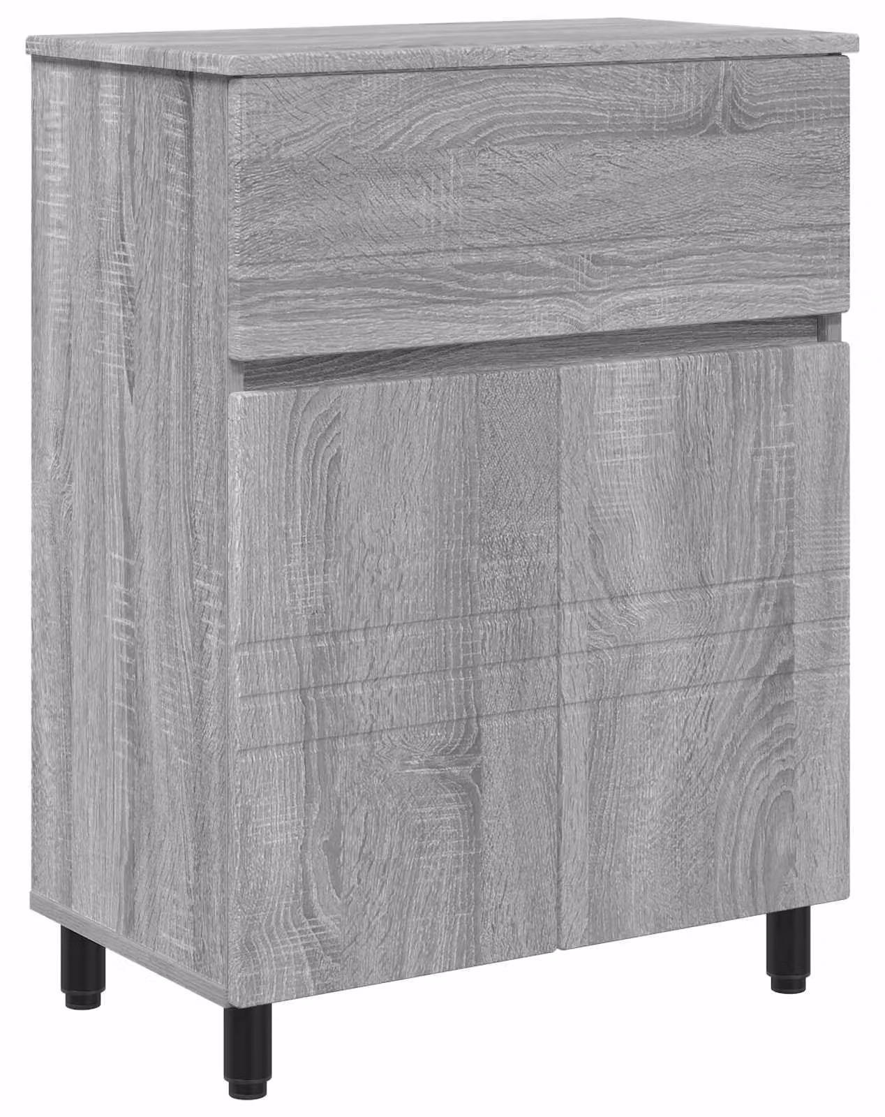 Mobiletto da bagno Sonoma grigio 60 x 35 x 80 cm