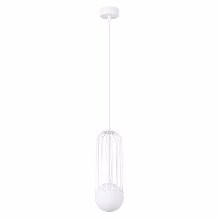 Lampada a sospensione BRINA 1 bianco 1xG9 8W acciaio 115x12x12cm Sollux Lighting