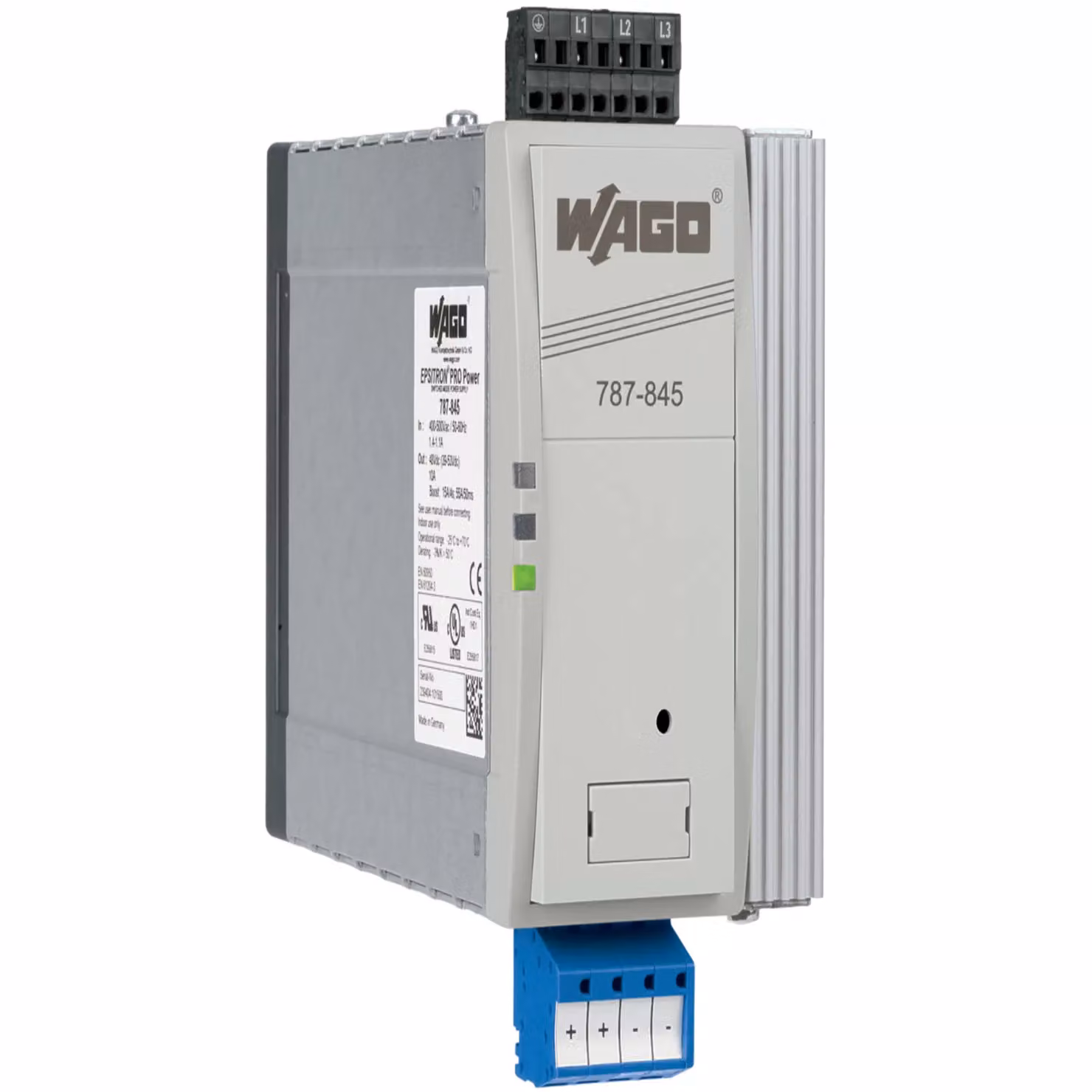 Wago 787-845, 480 W, 340 - 550 V, 50 - 60 Hz, 1,1 A, passivo, 12 ms