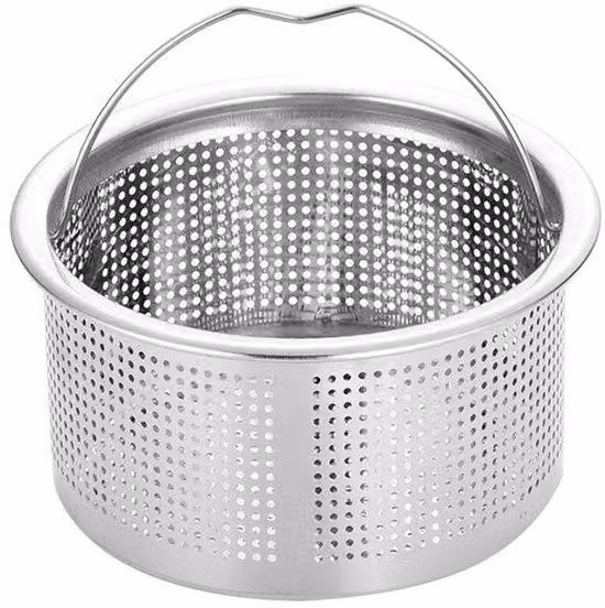 Morsetto di scarico in acciaio inossidabile, morsetto di scarico metallico con maniglia, facile da pulire e da installare, morsetto di scarico per la cucina (7,6 x 4 cm), metallo, morsetto di scarico da cucina