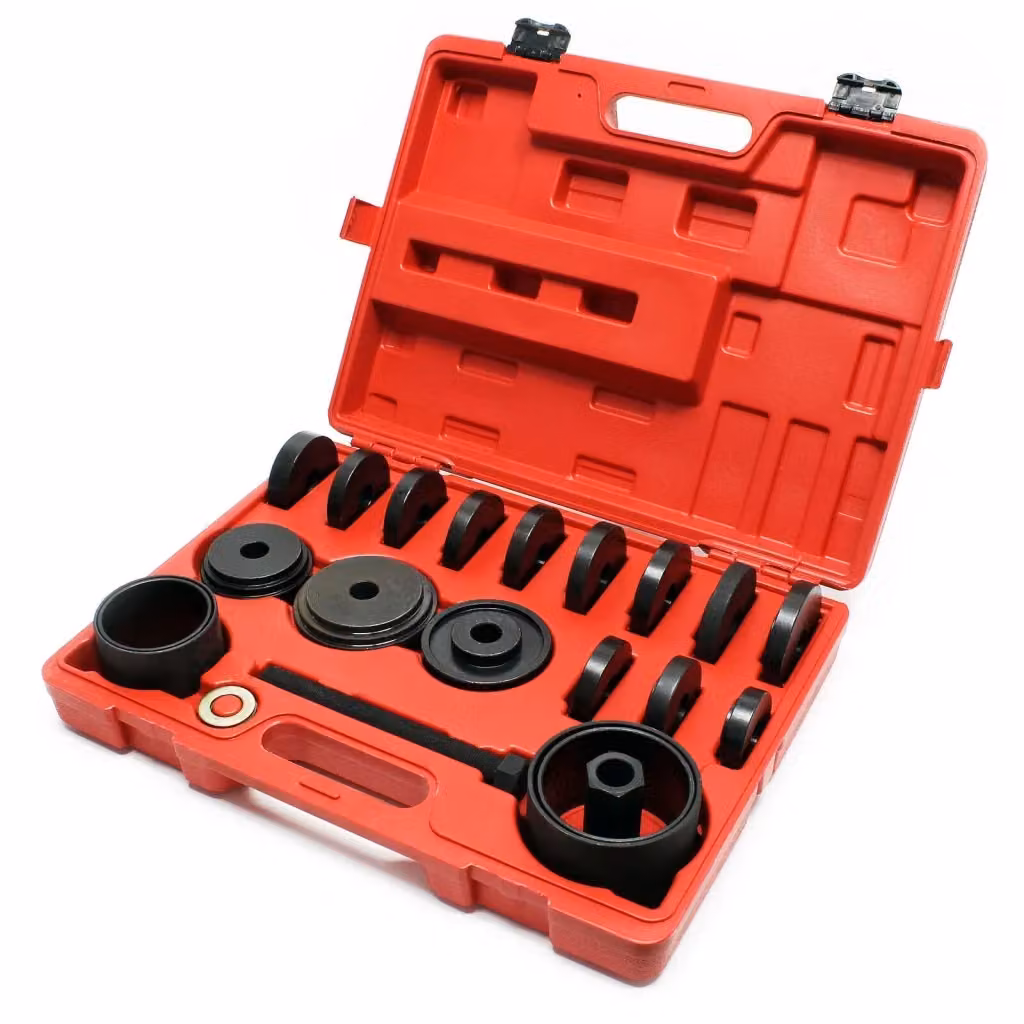 Kit di 24 pezzi di utensili per cuscinetti in acciaio con estrattore per cuscinetti da 55-88 mm per ruota anteriore colore rosso – 2