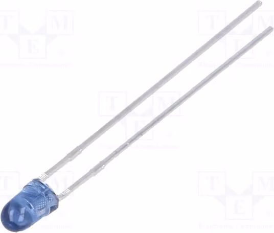 Trasmettitore a infrarossi; 3 mm; 940 nm; blu, trasparente; 5÷10 mW; 50°; montaggio a foro passante (THT); 20 mA. LED a infrarossi L-7104F3BT