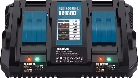 Batteria ricaricabile, capacità 9000mAh, compatibile con utensili a batteria, caricatore 6A