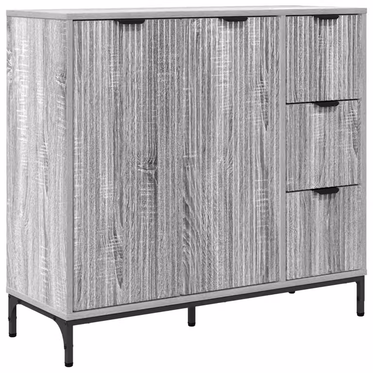 Credenza Grigio Sonoma 89,5 x 33 x 82 cm Legno multistrato