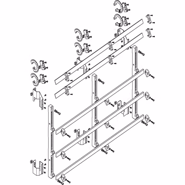 Modulo barra collettrice ABN profondo 4FB/7RE 185 mm con CU 30x10 mm, a 5 poli, EBM 150 mm MTSC47965