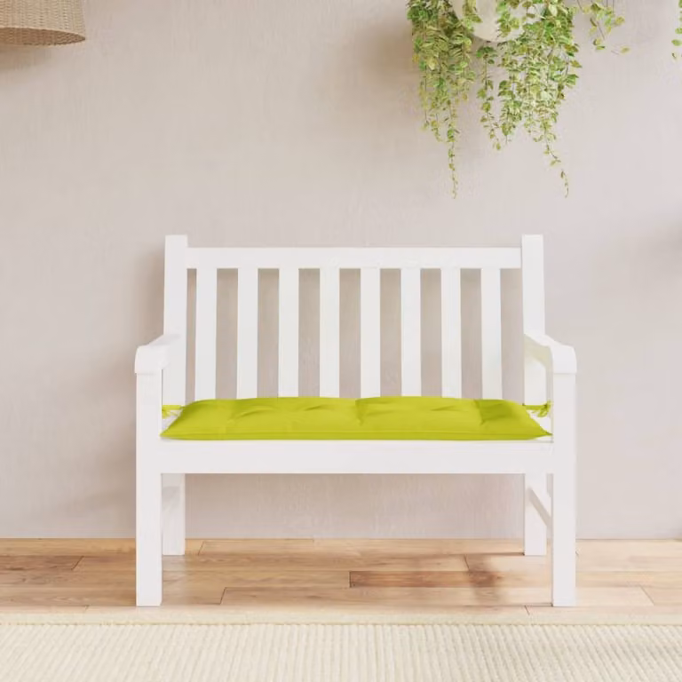 Cuscino per Panca Verde Brillante 100x50x7 cm in Tessuto Oxford