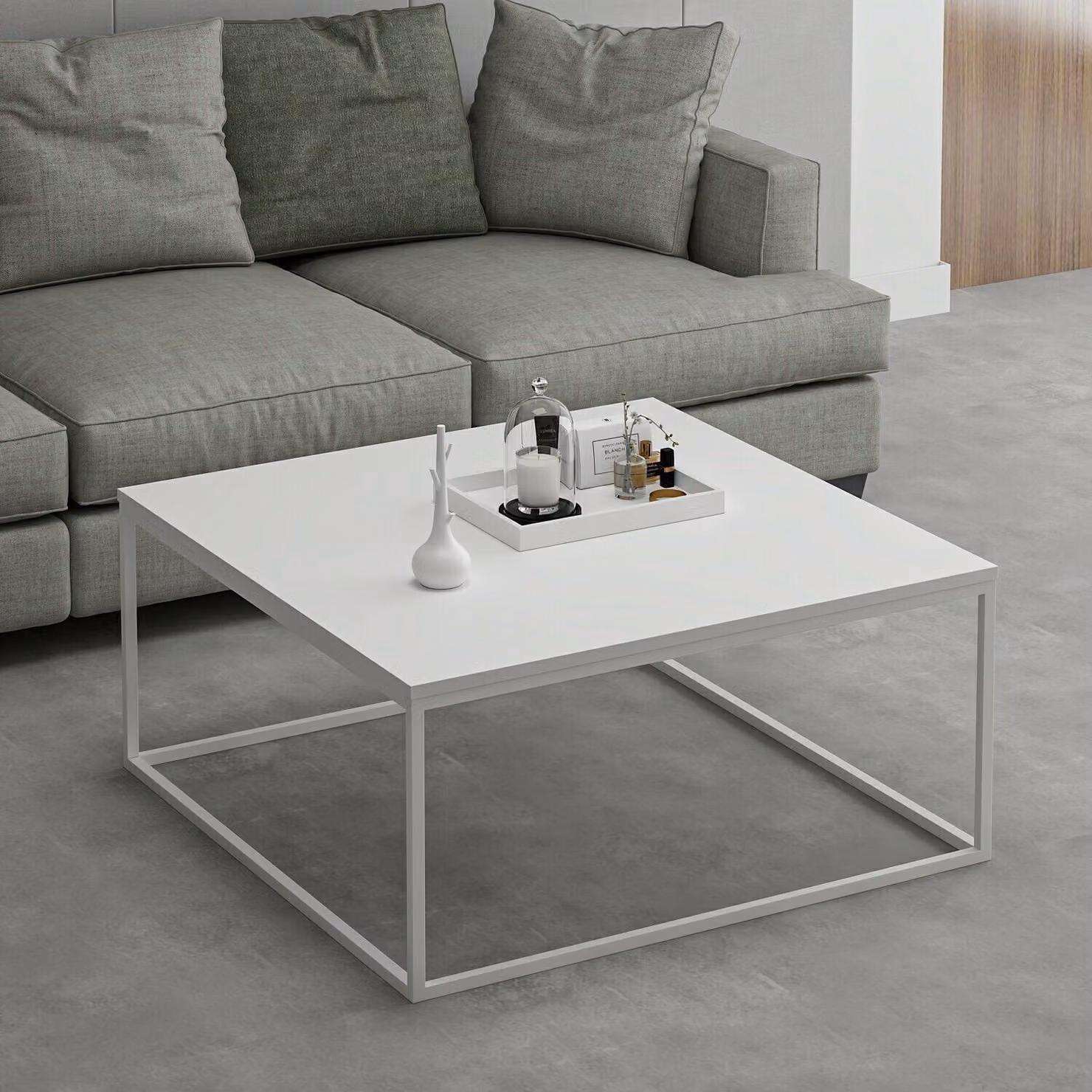 Skye Decor, Loni - White, tavolini, bianco, truciolato melaminico, 90 x 42 x 90 cm